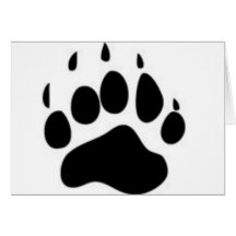 Bear Paw Print Cards