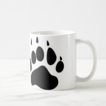 Bear Paw Print Coffee Mugs