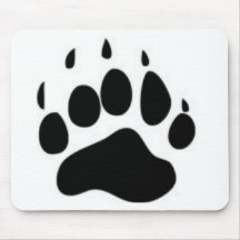 Bear Paw Print Mouse Pad