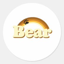Bear Pride Round Stickers