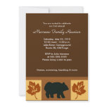 BEAR Rustic Lodge style 5x7 Party Invitation invitations