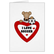 Bear Soccer Referee Tshirts and Gifts Card