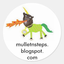 Bear Unicorn Sticker mulletnsteps