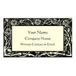 Beardsley Floral Border Elegant Business Card