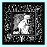 Beardsley Nouveau Angel Poster Print posters