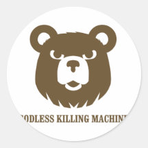 bears godless killing machines humour funny tshirt sticker