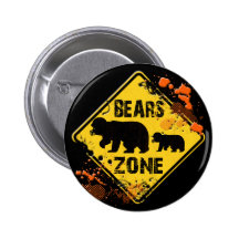 BEARS ZONE ROAD SIGN PINS