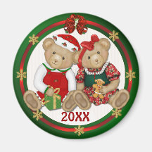 Beary Merry Christmas 20XX Refrigerator Magnet