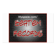 Beat'em Records Card Business Card Templates