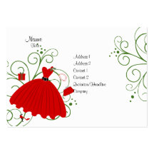 Beatiful Holiday Dress Business Card Template