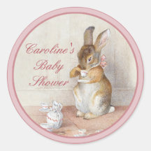 Beatrix Potter Baby Shower DIY Cupcake Toppers Sticker