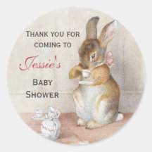 Beatrix Potter Custom Baby Shower Stickers