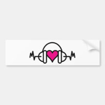 Beats of love Bumper Sticker