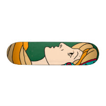 Beautiful Art Nouveau style lady detail Skateboard
