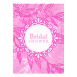 Beautiful Blooms In Pink Personalised Invitations