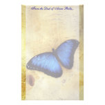 Beautiful Blue Morpho Butterfly Stationery