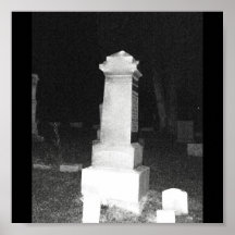 Beautiful Bright Graveyard Stones Poster