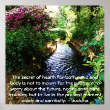 Beautiful Buddhist Quote about health and wellness Posters