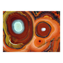 Beautiful Bull's eyes in Mexican agate Personalized Announcement