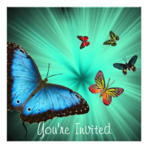 Beautiful Butterfly Journey Personalized Announcements