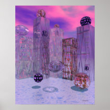 Beautiful Cut Glass Abstract Surreal Poster