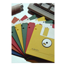 Beautiful Diskettes and keyboard Invitation
