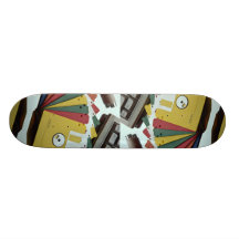 Beautiful Diskettes and keyboard Skate Board