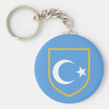 Beautiful East Turkestan Xinjiang Flag Key Chain