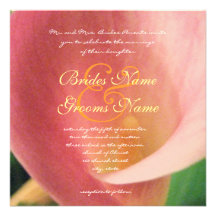 Beautiful Elegant Cala Lily Wedding Invitation