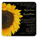 Beautiful Elegant Sunflower Wedding Invitation