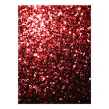 Beautiful Glamour Red Glitters sparkles Custom Invite