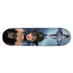 Beautiful Gothic Queen & Skull Cross Skate Board Decks