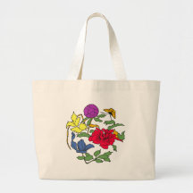 Beautiful Japanese Flower Art Tote Bags