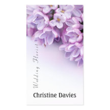 Beautiful lilac photograhy, weddin florist business cards