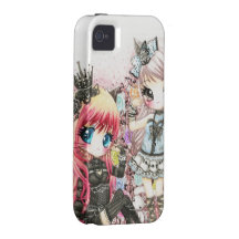 Beautiful lolita cat girls iPhone 4 covers