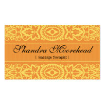 Beautiful Mango Massage Therapist Business Card