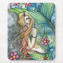 Beautiful Mermaid Mousepad by Molly Harrison