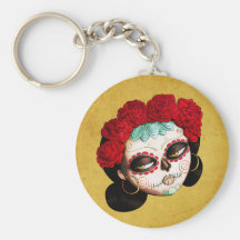 Beautiful Mexican Catrina Key Chain