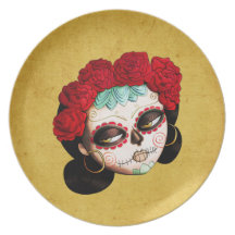 Beautiful Mexican Catrina Plate