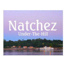 Beautiful Natchez, MS Under The Hill Post Card