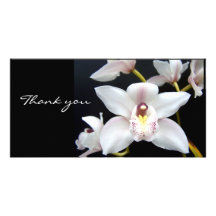 Beautiful Orchid thank you Customized Photo Card