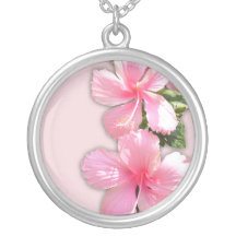 Beautiful Pink Hibiscus Necklace