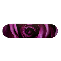 Beautiful Purple Rose Flower Petals Girly Gifts Skate Board Deck