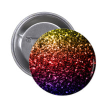 Beautiful rainbow yellow red purple sparkles button