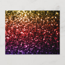 Beautiful rainbow yellow red purple sparkles flyer design