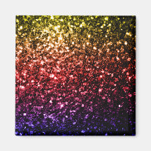 Beautiful rainbow yellow red purple sparkles magnets