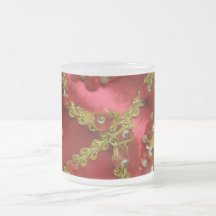 Beautiful Red and Gold Christmas Ornament Mug