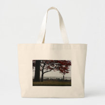 Beautiful Red Tree Autumn Photo Tote Bag