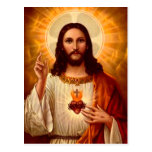 Beautiful religious Sacred Heart of Jesus image Post Cards