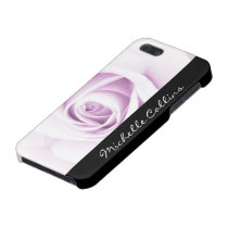 Beautiful romantic purple rose personalized name iphone cases